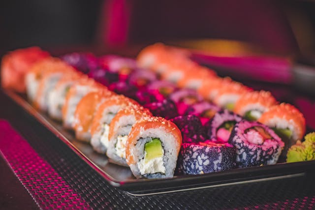 most popular sushi and sashimi with wine